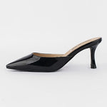 Zapatos destalonados para mujer con punta fina y tacón medio