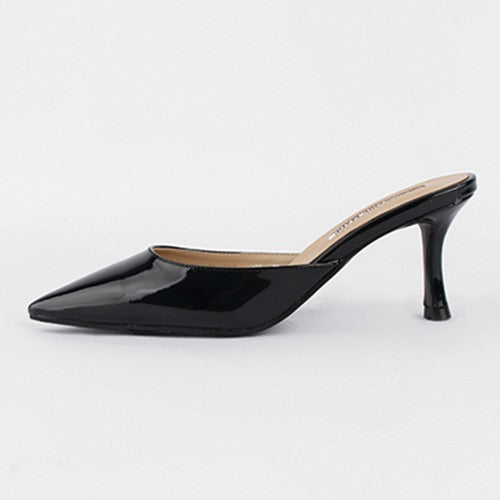 Zapatos destalonados para mujer con punta fina y tacón medio