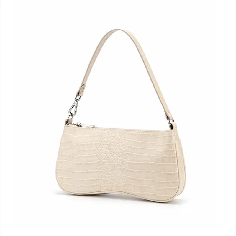 Bolso bandolera para mujer con efecto cocodrilo, estilo retro