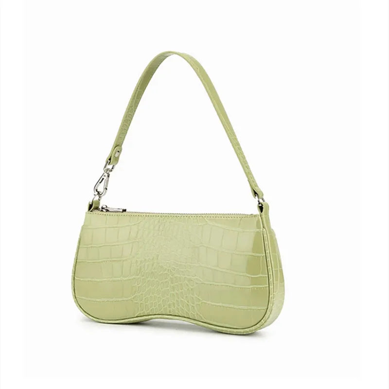 Bolso bandolera para mujer con efecto cocodrilo, estilo retro