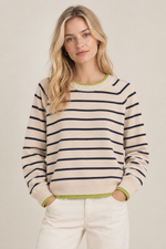 Double layered round neck long sleeved solid color pullover knitted sweater for women