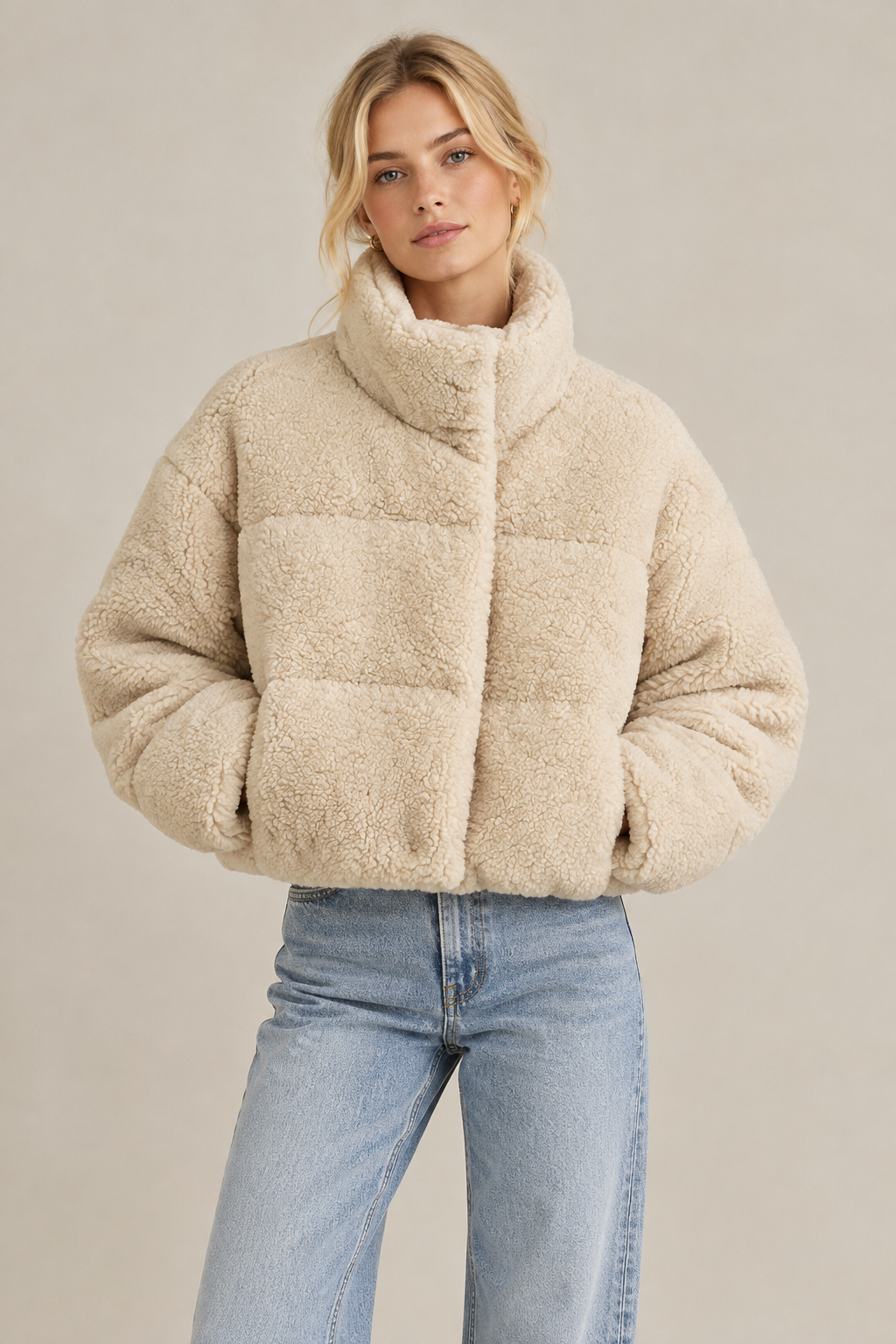 Casual versatile fleece cotton jacket jacket