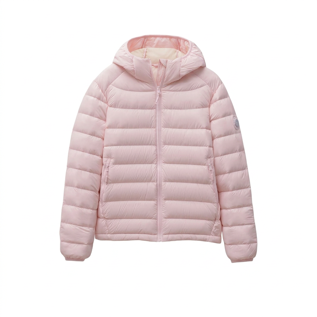 Chaqueta rosa con fondo blanco