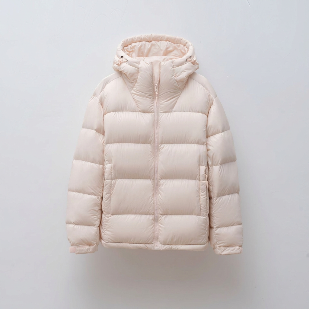 Hooded long sleeved zipper jacket