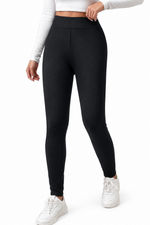 Black Fleece Lining Winter High Waist Leggings