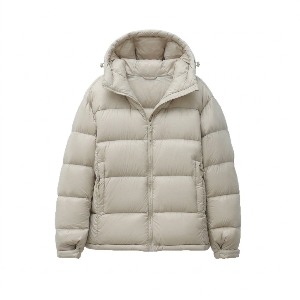 Hooded long sleeved zipper jacket