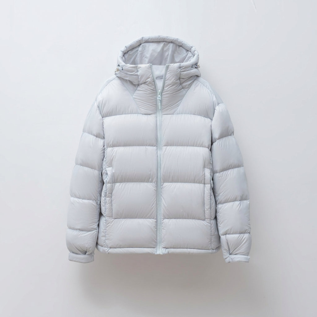 Hooded long sleeved zipper jacket