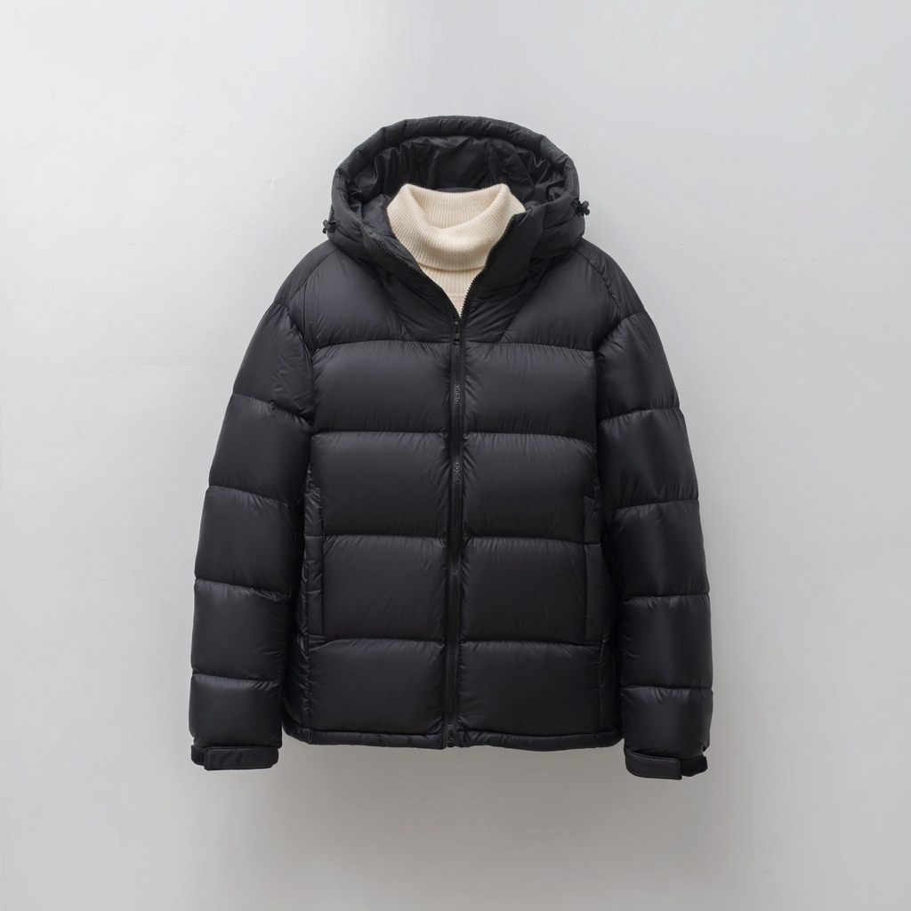 Hooded long sleeved zipper jacket